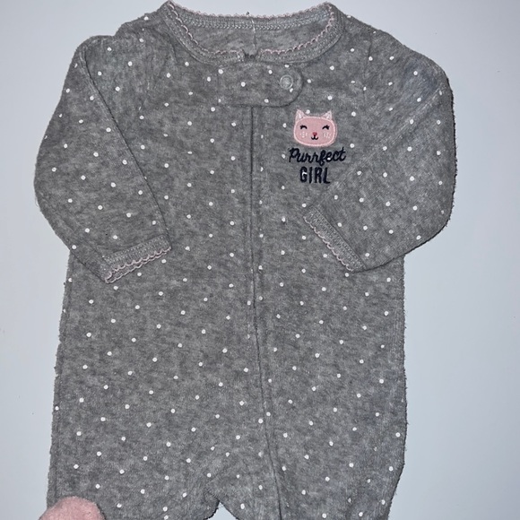 Carter's Pajamas Cute Little Girls Fleece Sleeper Size Newborn